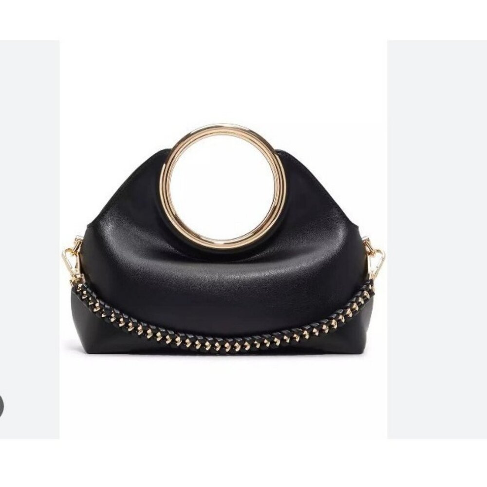 ALDO Kelhanix faux-leather women's round top handle satchel - Black / Gold